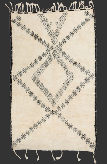TM 2037, pile rug from the Ait Seghrouchene with fine + dense structure, central Middle Atlas, Morocco, 1990s, ca. 330 x 200 cm (10' 10'' x 6' 8''), high resolution image + price on request







